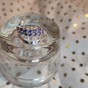 Elegant Purple Gemstone Silver 925 Ring